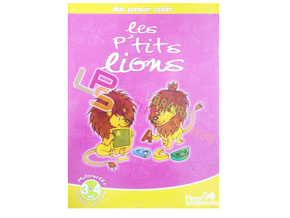 Les p'tits lions 3/4ans mon premier cahier maternelle petite section (HATIER) - Image produit
