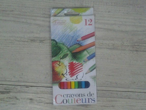 Boite de 12 crayons de couleurs GM - Coloriages