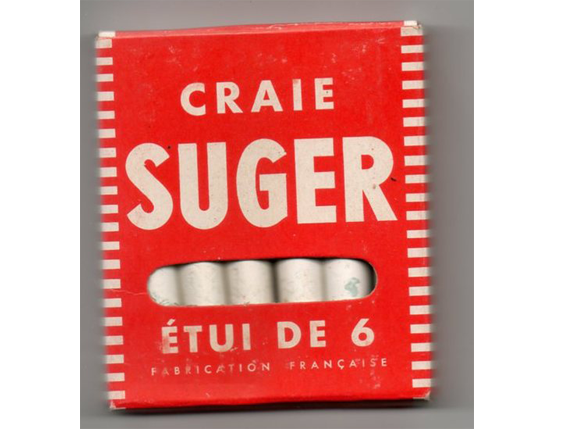 Etui de 6 craies blanche suger - Matériels Didactiques