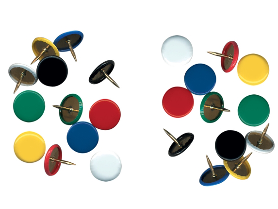 Boite de 100 punaises couleurs - Image produit