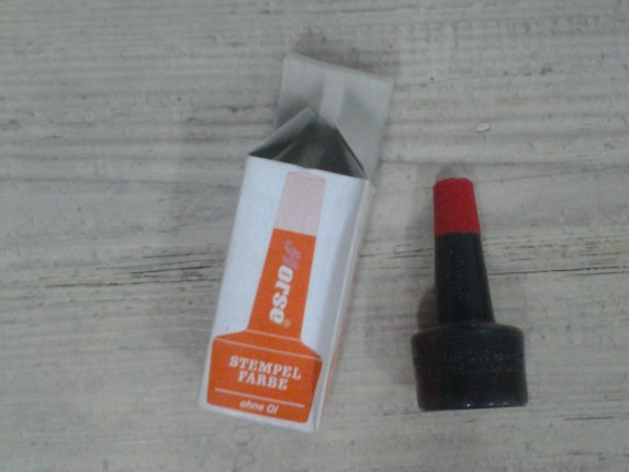Flacon encre à tampon rouge - Image produit